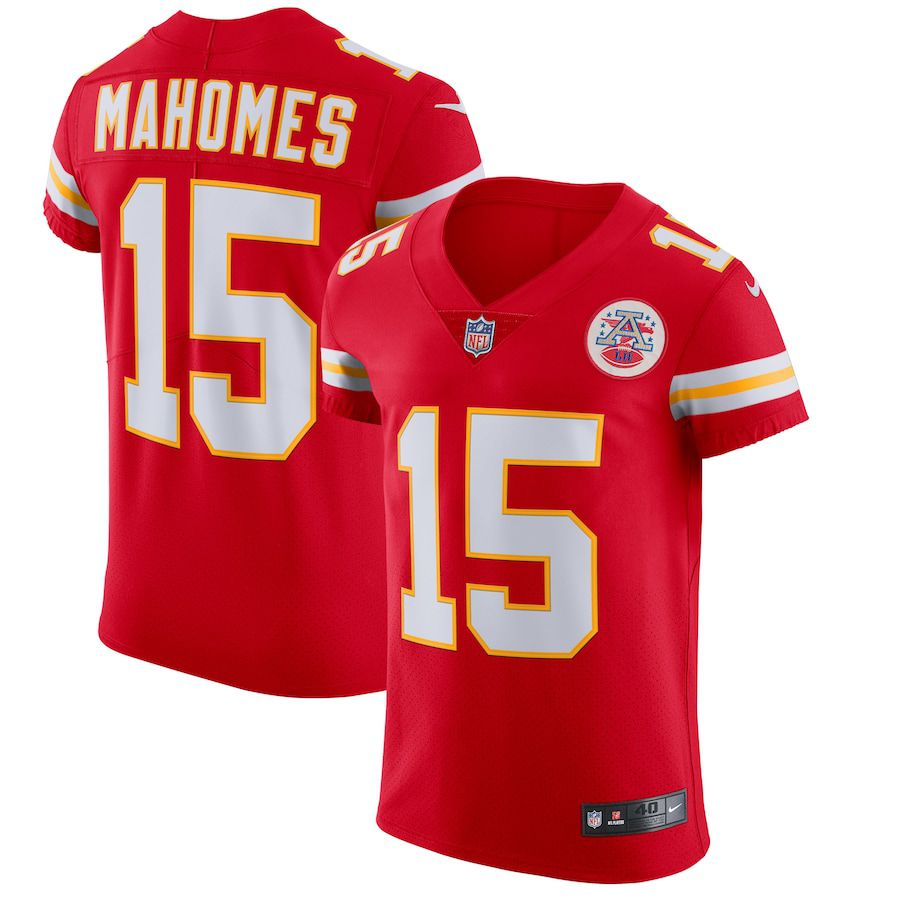 Men Kansas City Chiefs #15 Patrick Mahomes Nike Red Vapor Elite NFL Jersey